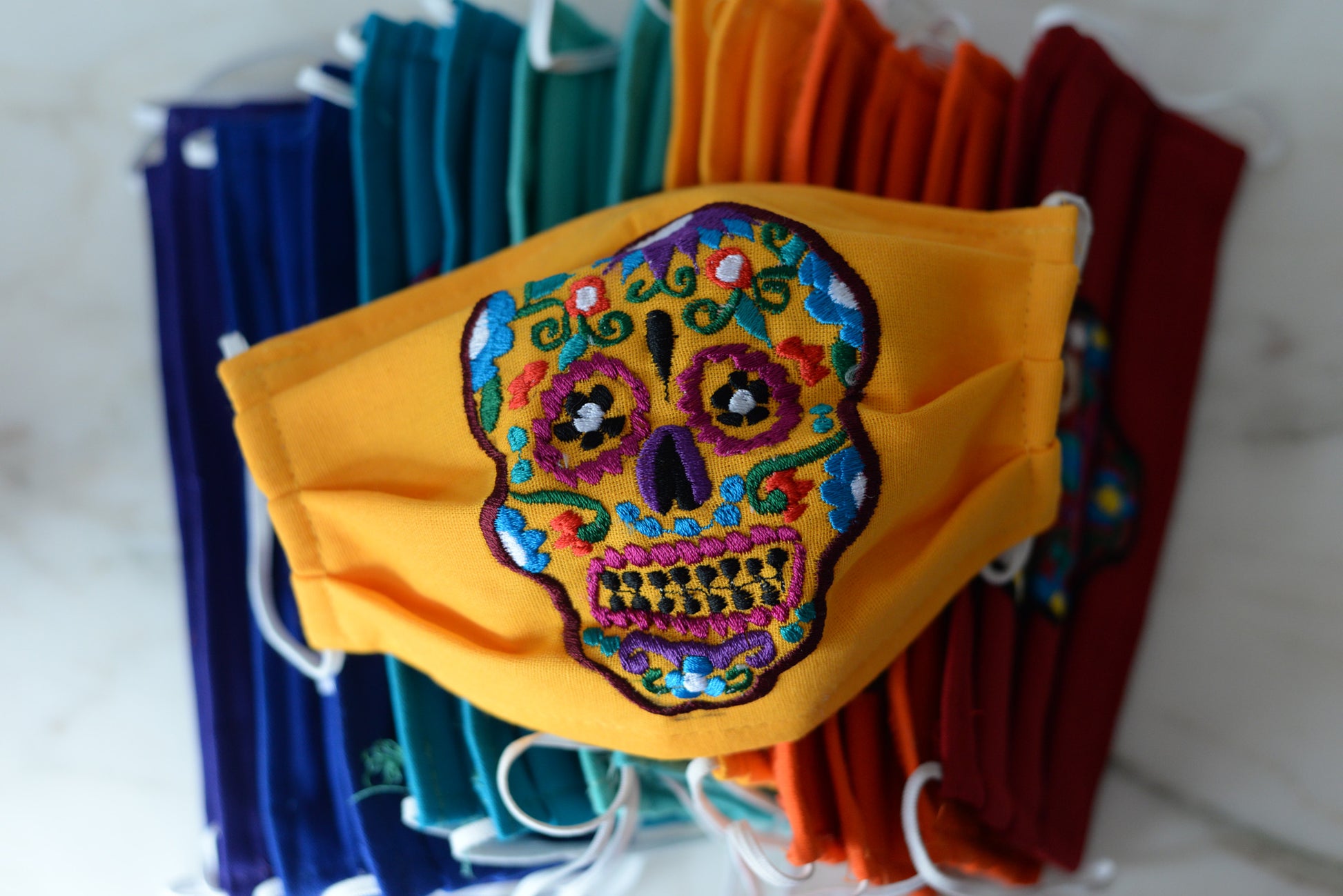 Sugar Skull Face Mask - The Little Pueblo