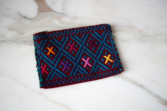 Embroidered Mexican Coin Purse - handmade in Chiapas - The Little Pueblo