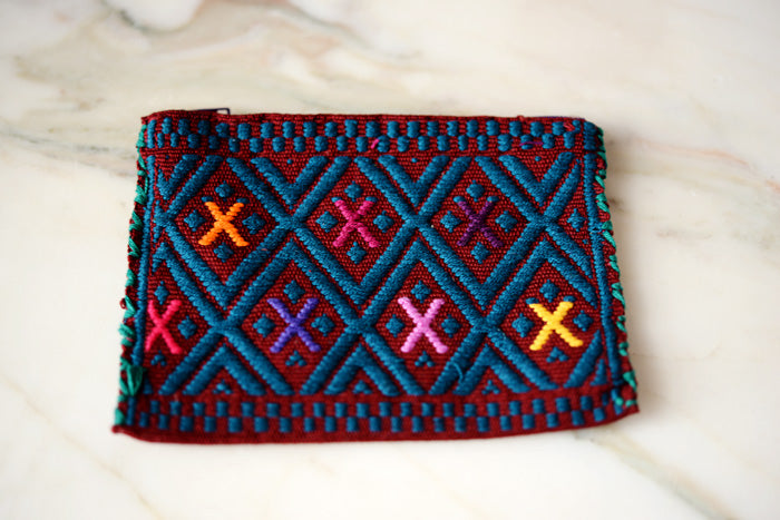 Embroidered Mexican Coin Purse - handmade in Chiapas - The Little Pueblo