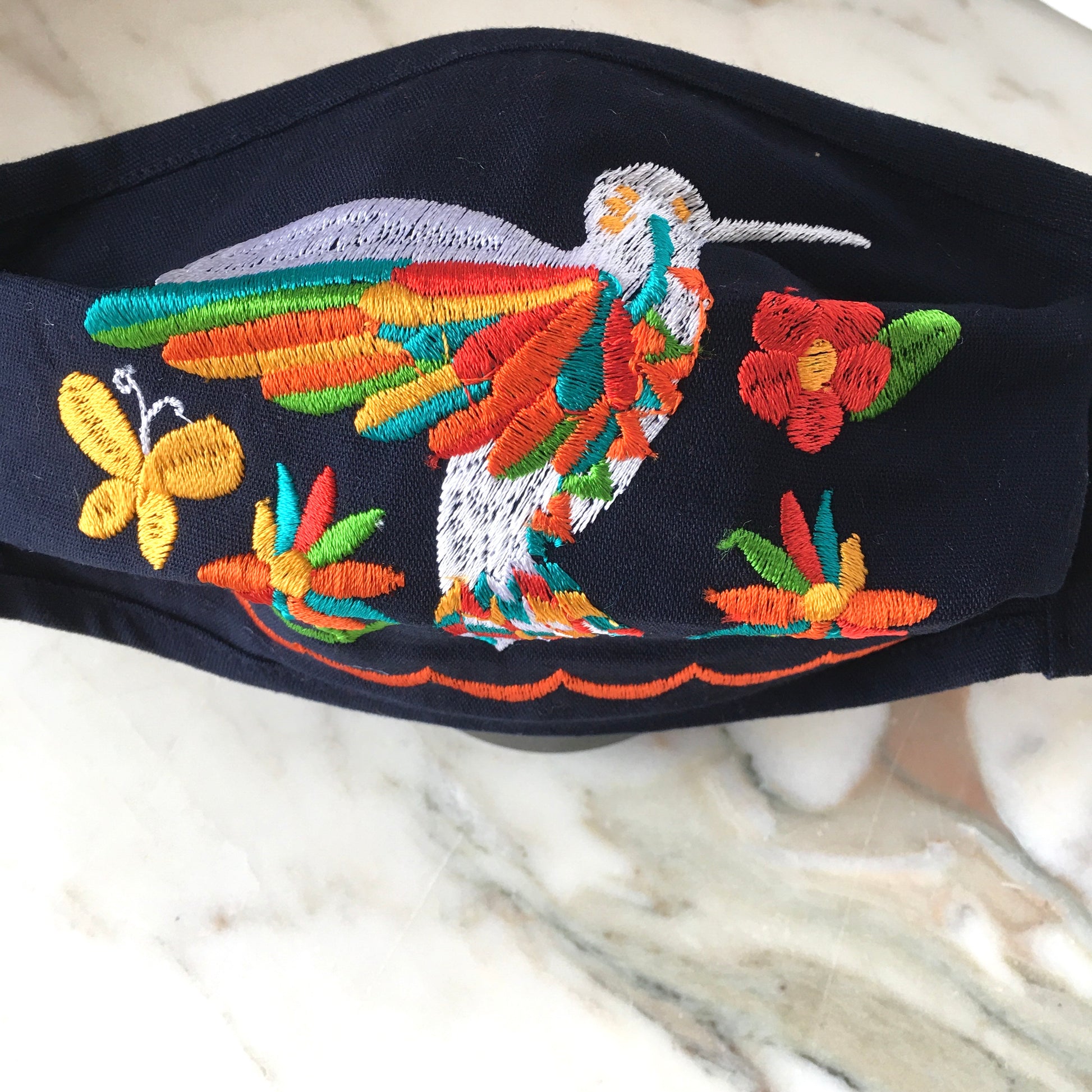 Hummingbird Embroidered Face Mask - The Little Pueblo