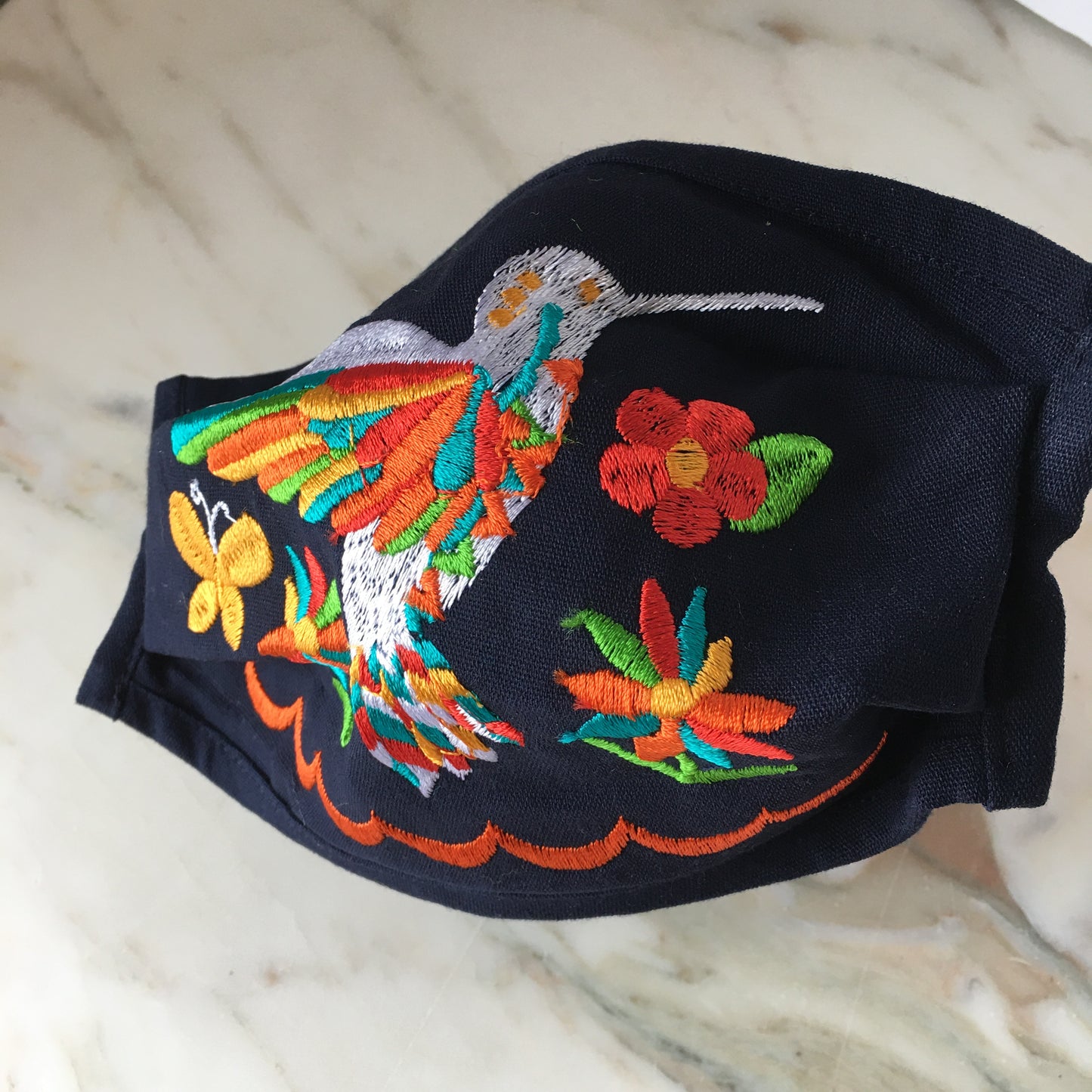 Hummingbird Embroidered Face Mask - The Little Pueblo