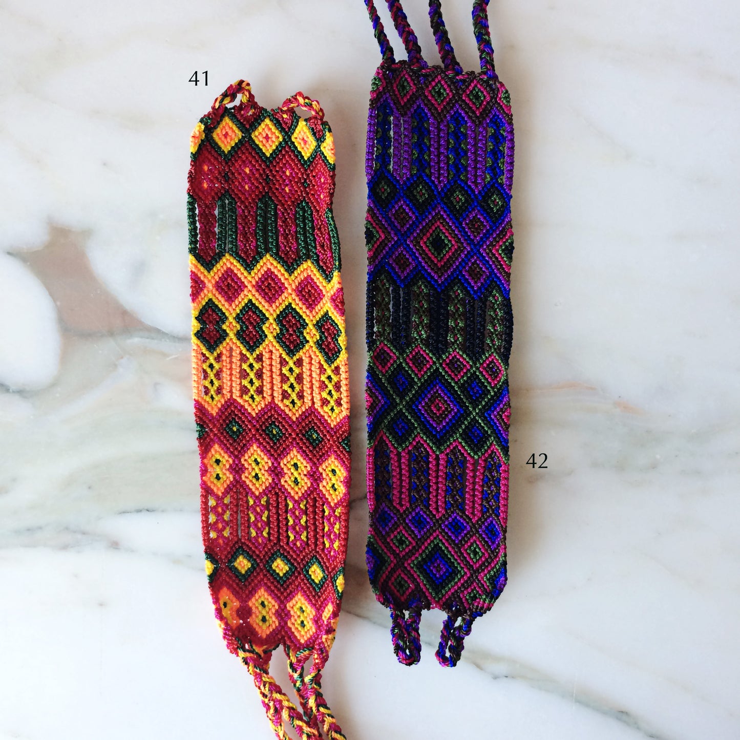 Embroidered Mexican Woven Friendship Bracelets - Long - The Little Pueblo