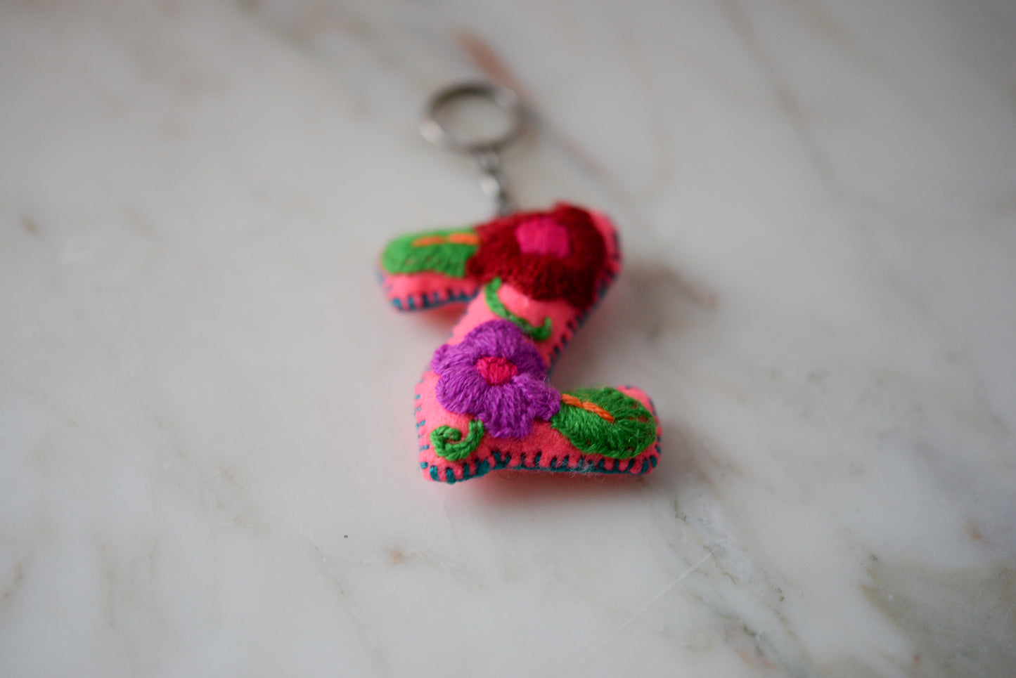 Embroidered Letter Keychain - The Little Pueblo