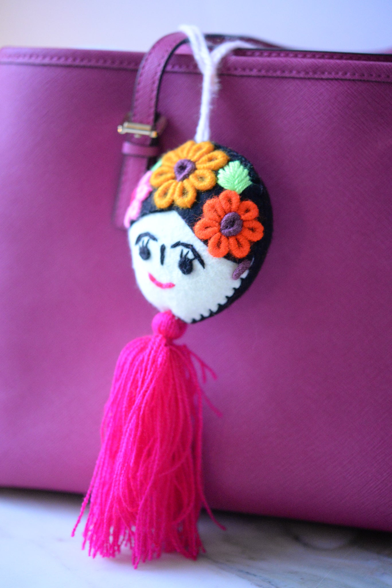 Frida Kahlo bag charm or keychain - The Little Pueblo