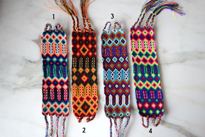 Embroidered Woven Mexican Friendship Bracelets - Small - The Little Pueblo