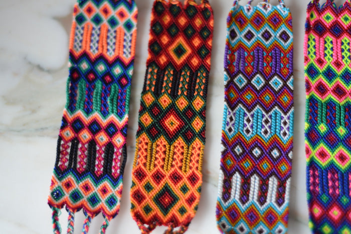 Embroidered Woven Mexican Friendship Bracelets - Small - The Little Pueblo