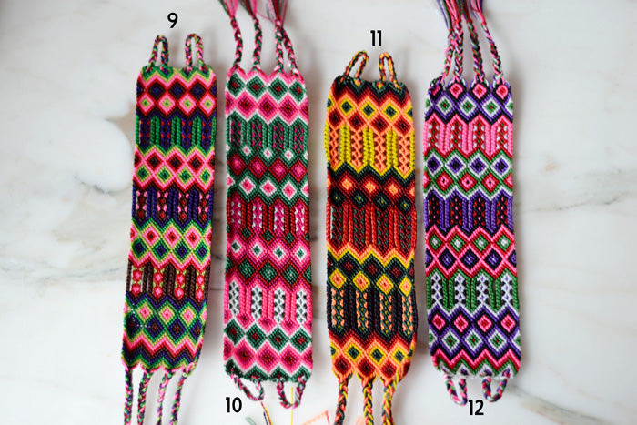 Embroidered Woven Mexican Friendship Bracelets - Small - The Little Pueblo