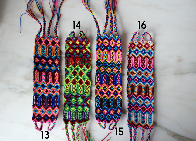 Embroidered Woven Mexican Friendship Bracelets - Small - The Little Pueblo