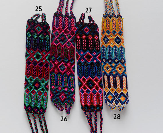 Embroidered Mexican Woven Friendship Bracelets - Long - The Little Pueblo