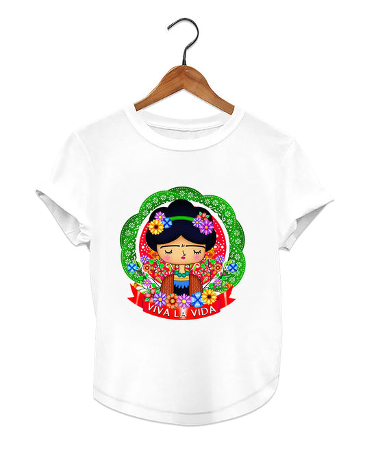 Viva La Vida Cartoon Frida Graphic T-Shirt